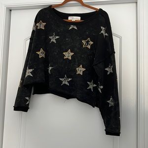 Vintage Havana cropped distressed crew